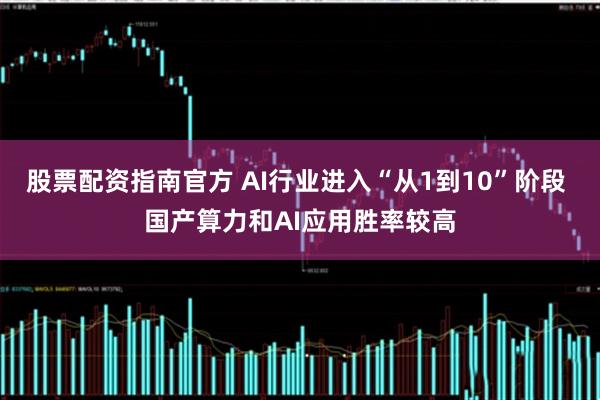 股票配资指南官方 AI行业进入“从1到10”阶段 国产算力和AI应用胜率较高